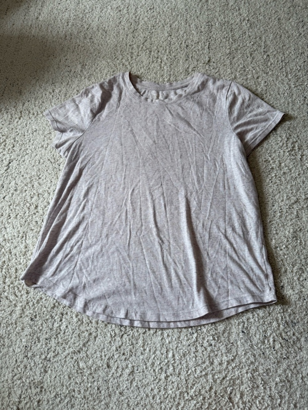 Women’s Short Sleeve Crewneck Top in Light Mauve